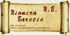 Miomira Baretić vizit kartica